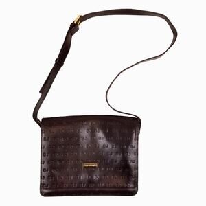 St. John Signature Brown Leather Crossbody Bag